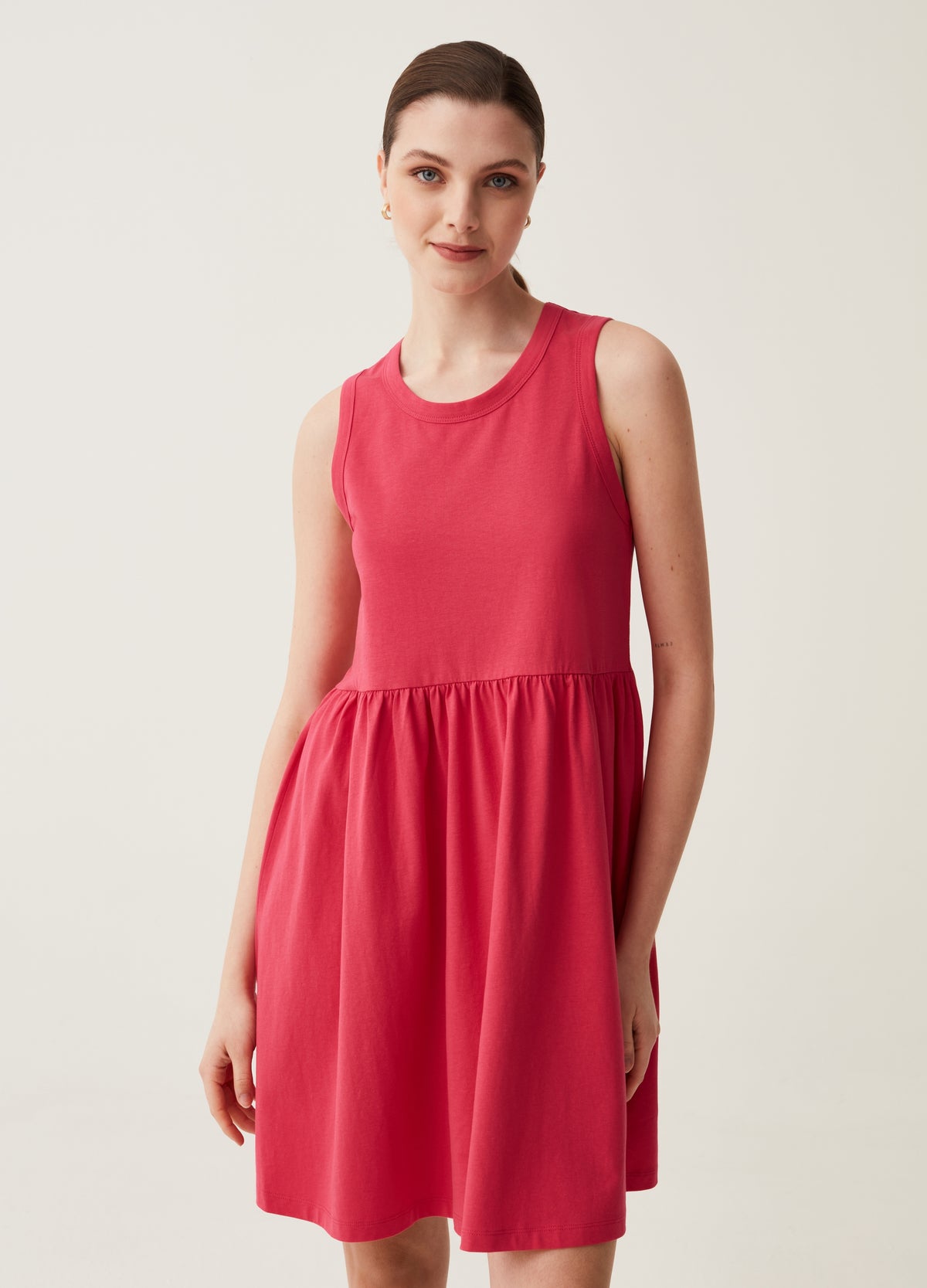 Ovs Short Sleeveless Dress In Cotton