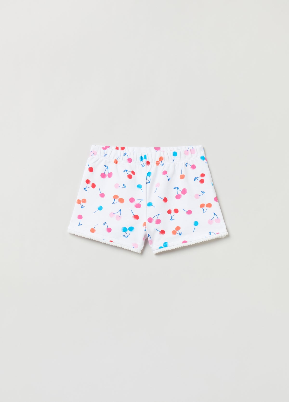 Ovs French Terry Shorts With Print And Pompoms