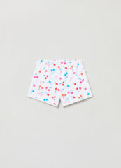 Ovs French Terry Shorts With Print And Pompoms