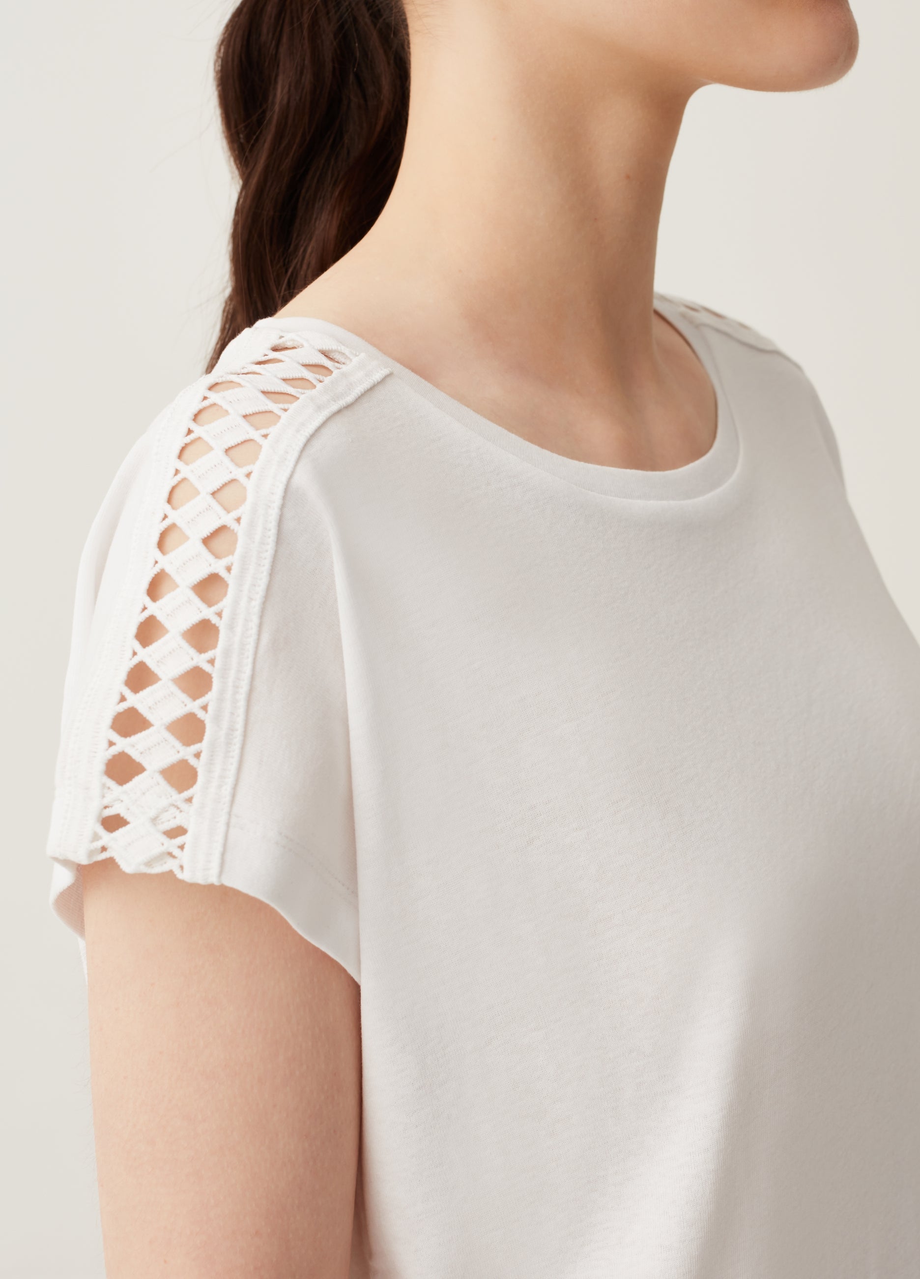 Ovs Dress With Lacework Insert