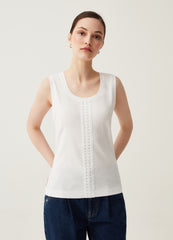 Tank Top With Openwork Insert