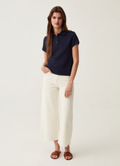 Solid Colour Cotton Polo Shirt