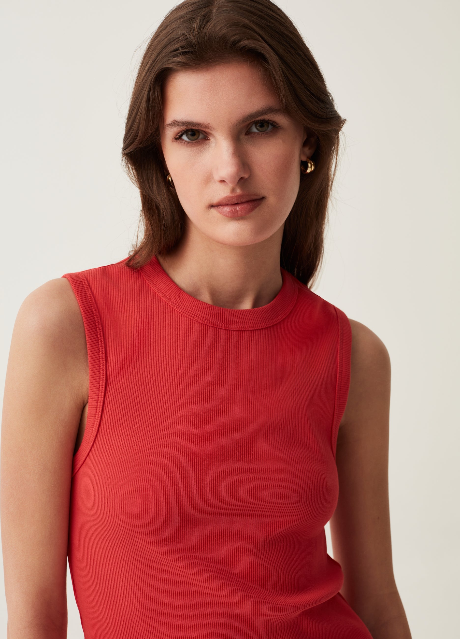 Short Sleeveless Ribbed Dress