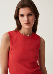 Short Sleeveless Ribbed Dress