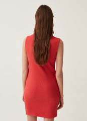 Short Sleeveless Ribbed Dress
