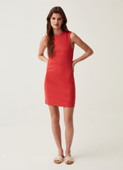 Short Sleeveless Ribbed Dress