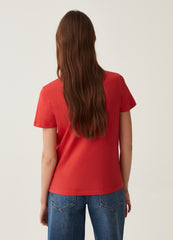 Cotton T-Shirt With Round Neck