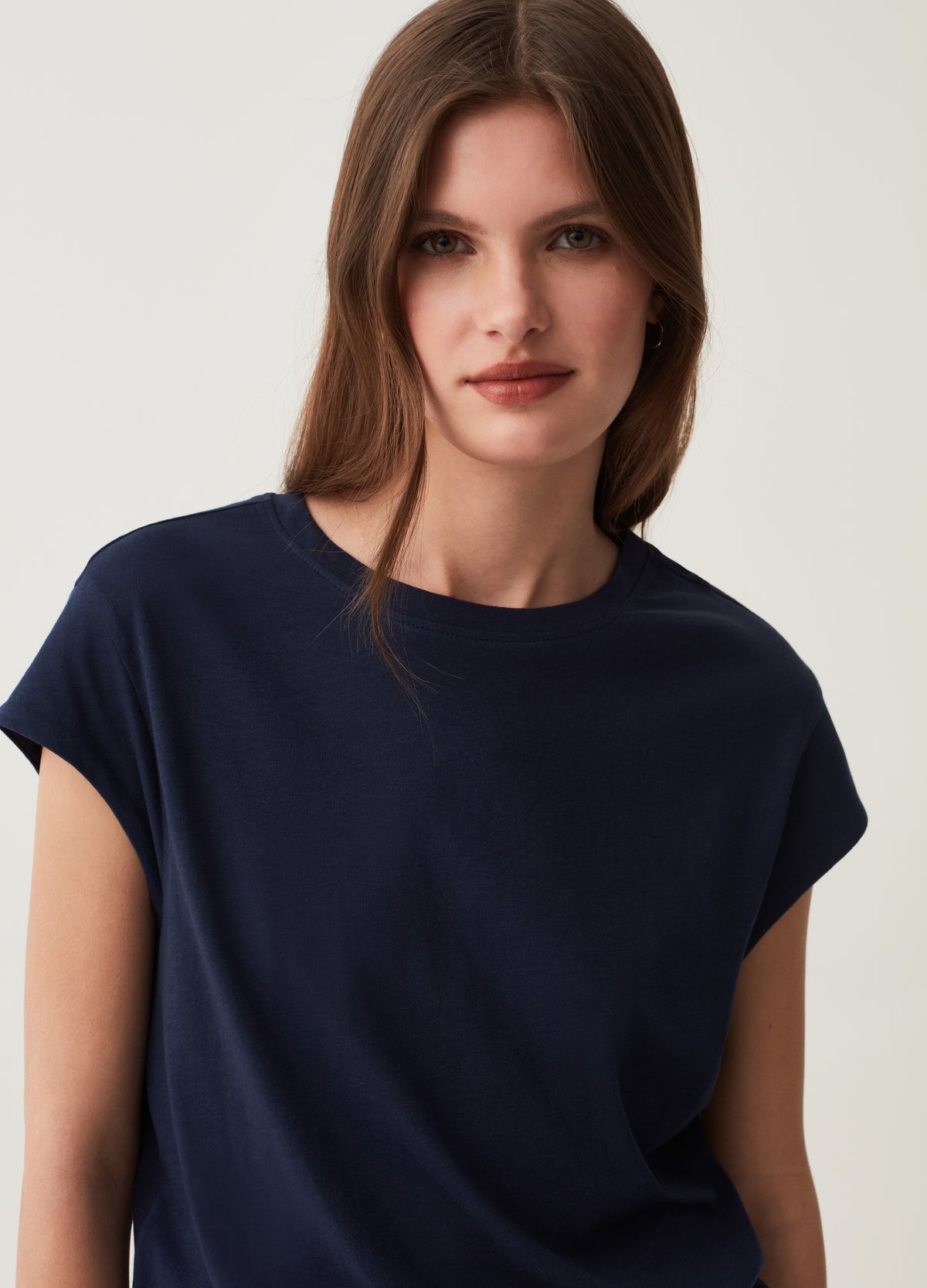 Cotton T-Shirt With Kimono Sleeves