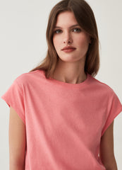 Cotton T-Shirt With Kimono Sleeves
