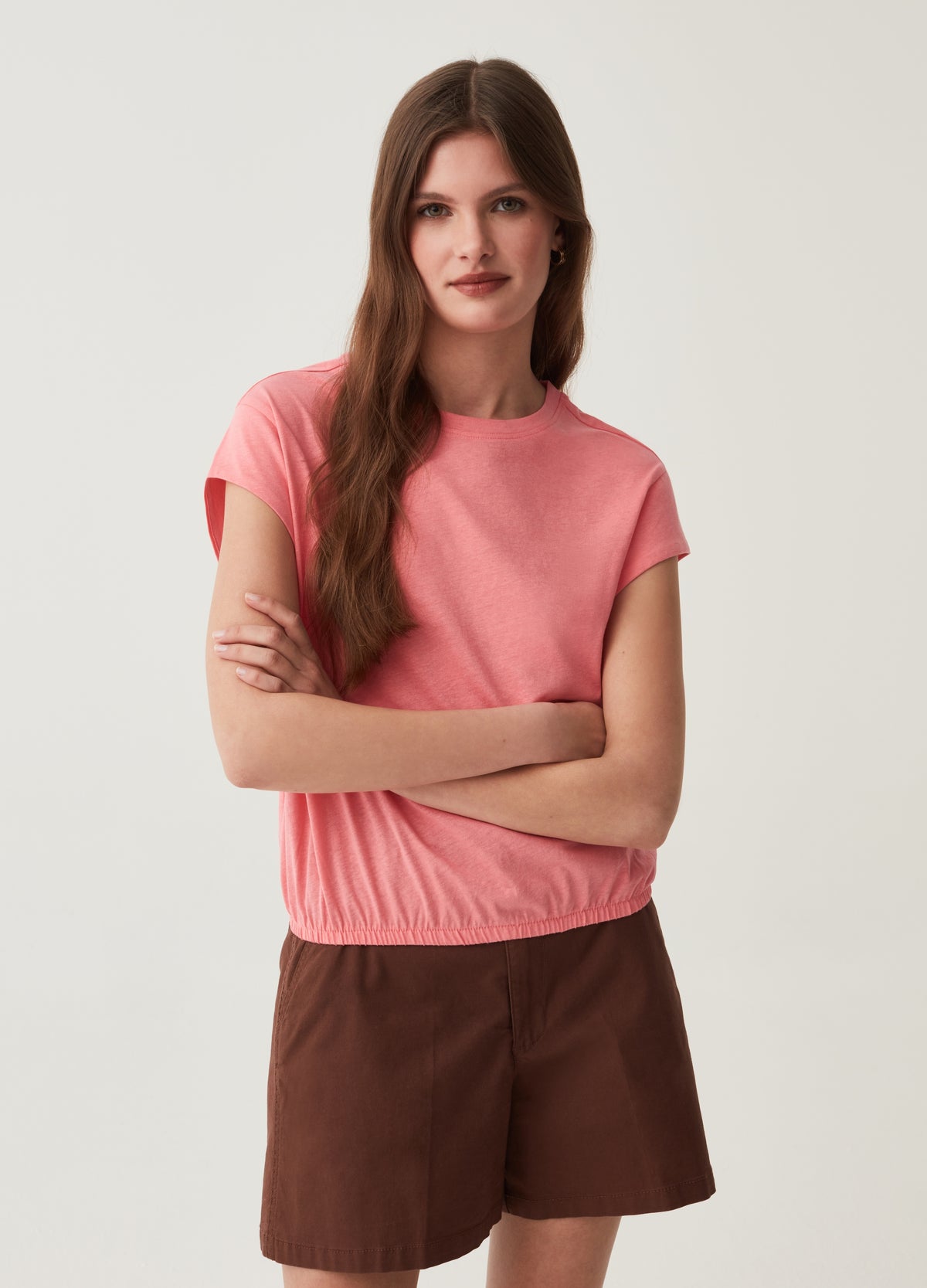 Cotton T-Shirt With Kimono Sleeves