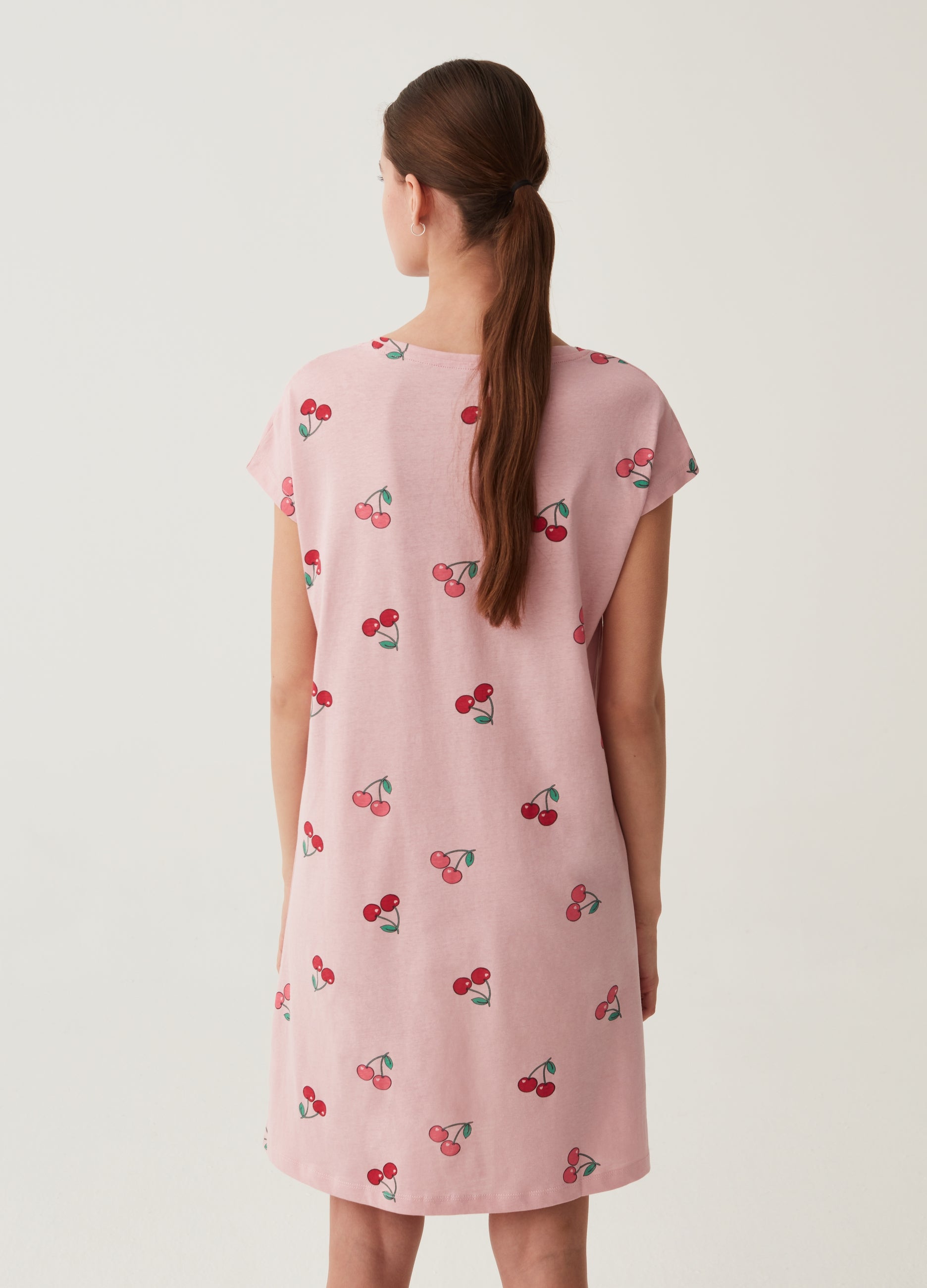 Ovs Nightdress With All-Over Cherries Print