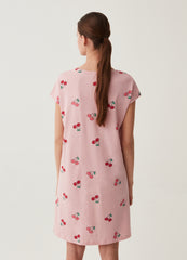 Ovs Nightdress With All-Over Cherries Print