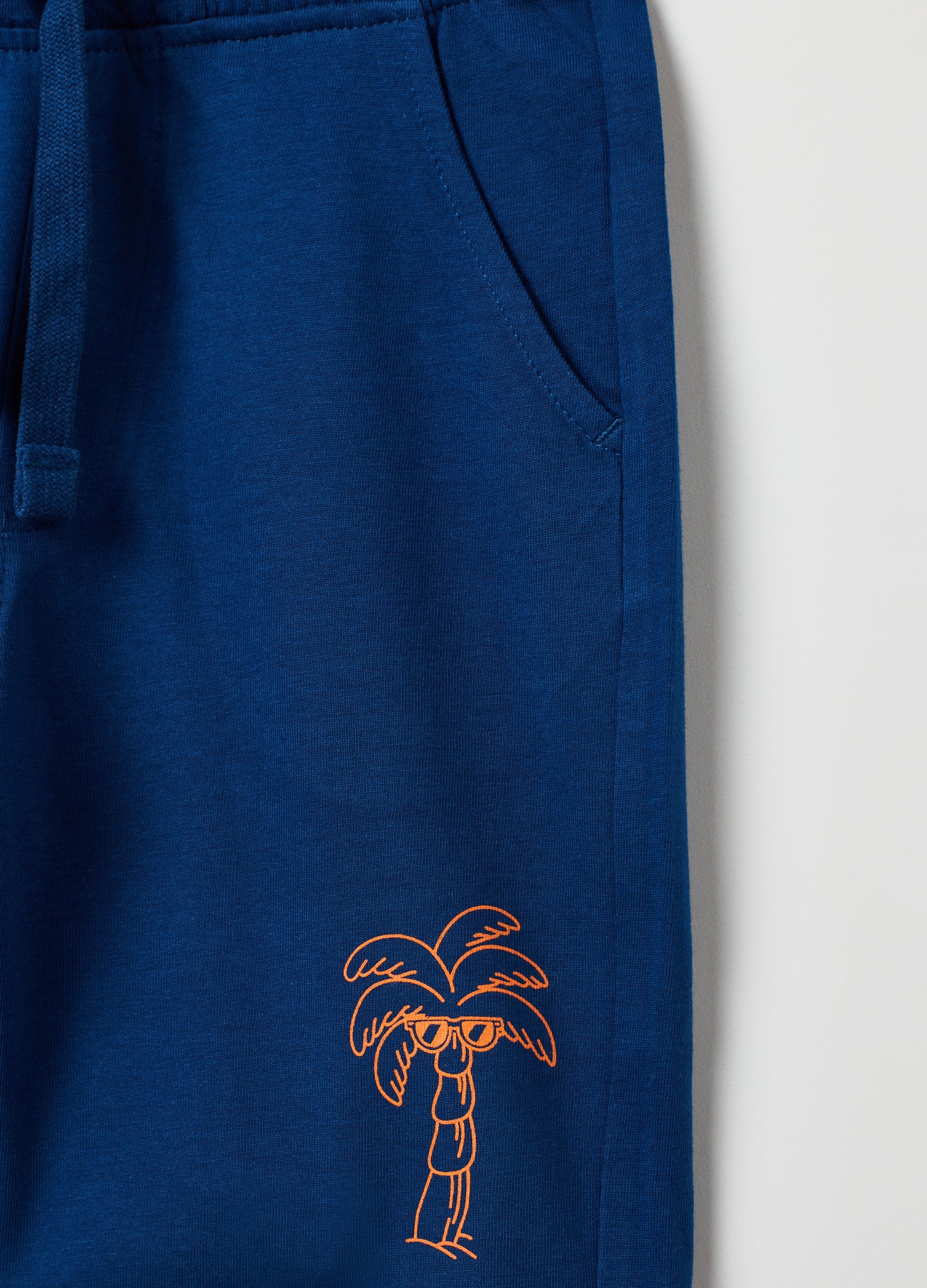 Ovs Bermuda Joggers With Palm Print