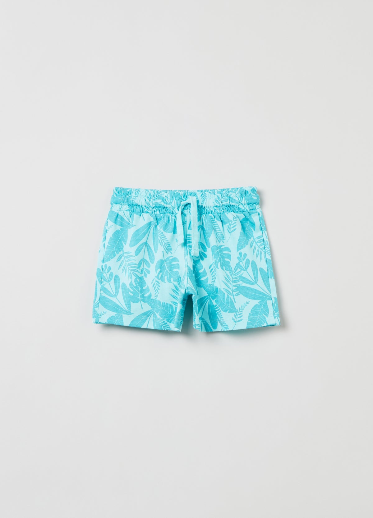 Ovs Shorts With All-Over Tropical Leaves Print