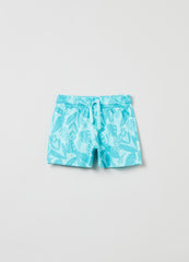Ovs Shorts With All-Over Tropical Leaves Print