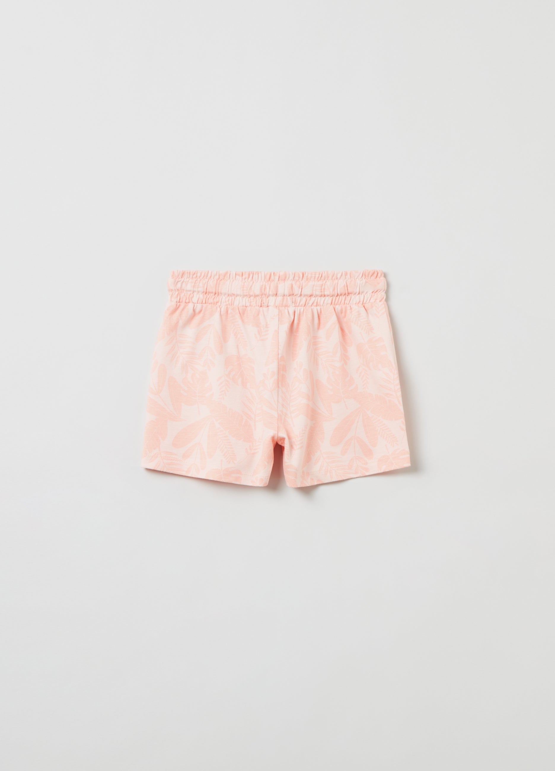 Ovs Shorts With All-Over Tropical Leaves Print
