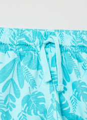 Ovs Shorts With All-Over Tropical Leaves Print