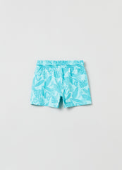 Ovs Shorts With All-Over Tropical Leaves Print