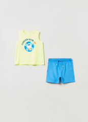 Ovs Lightweight Cotton Jogging Set With Print