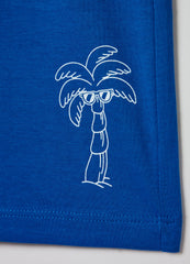 Ovs Bermuda Joggers With Palm Print