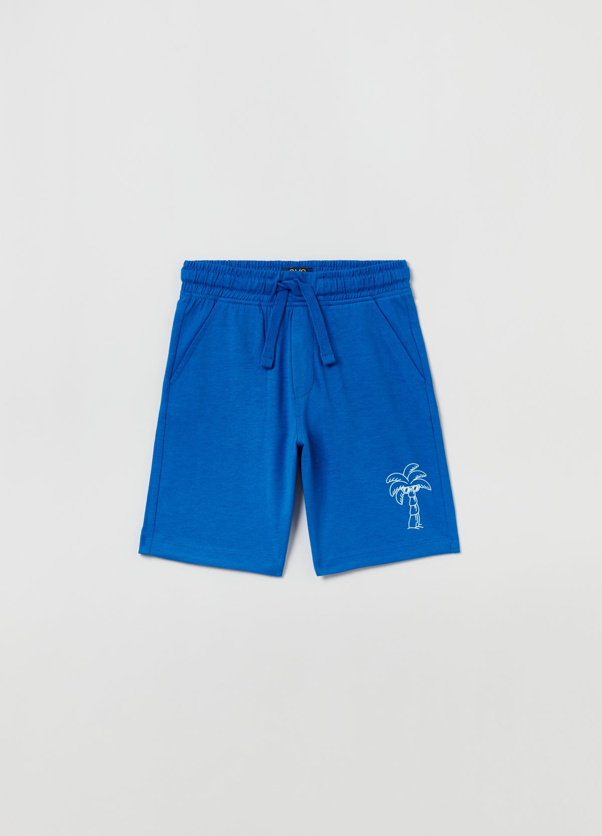 Ovs Bermuda Joggers With Palm Print