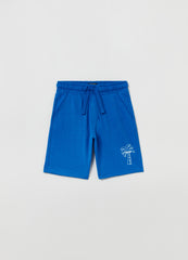 Ovs Bermuda Joggers With Palm Print