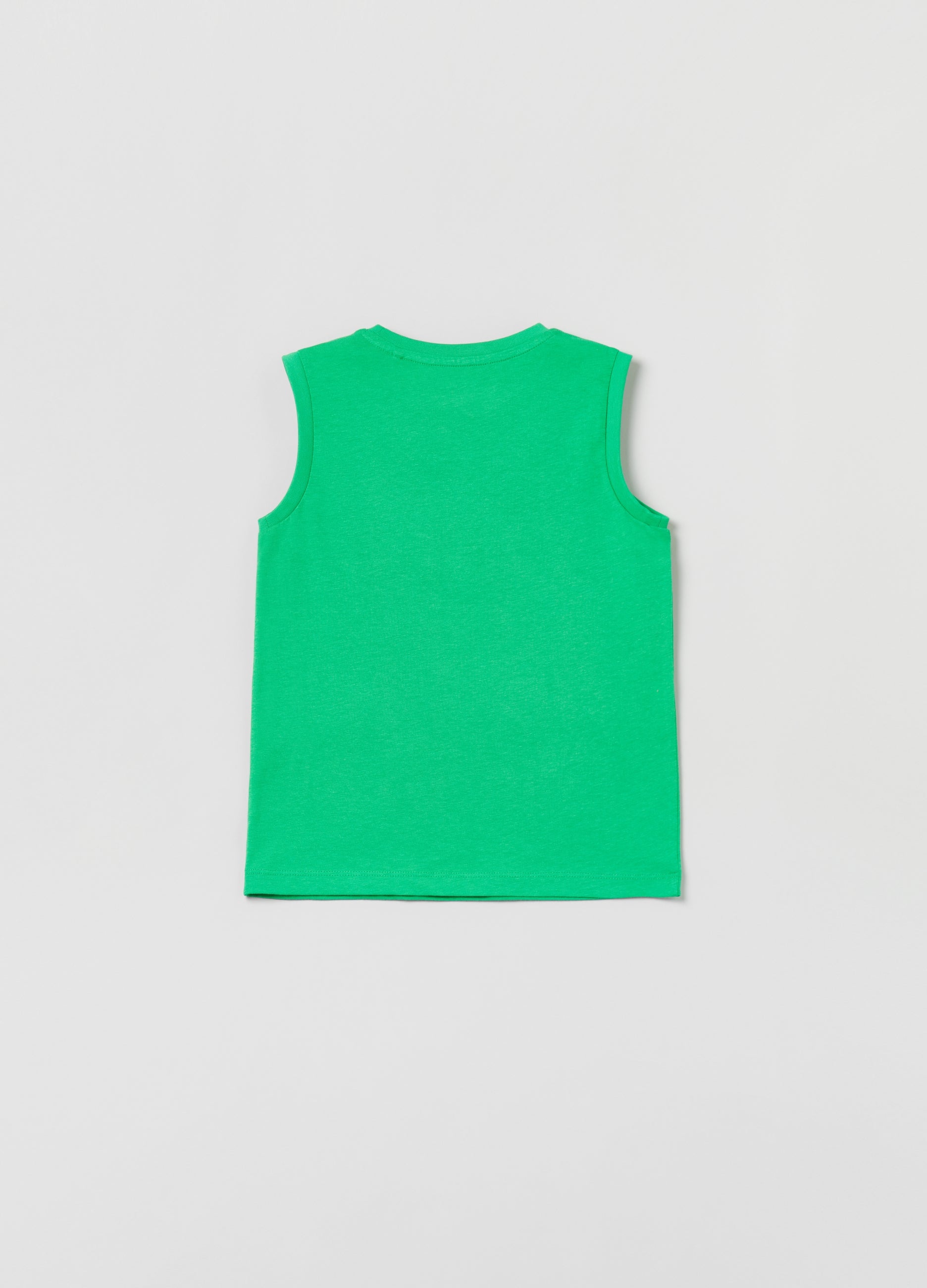 Cotton Racerback Vest With Print