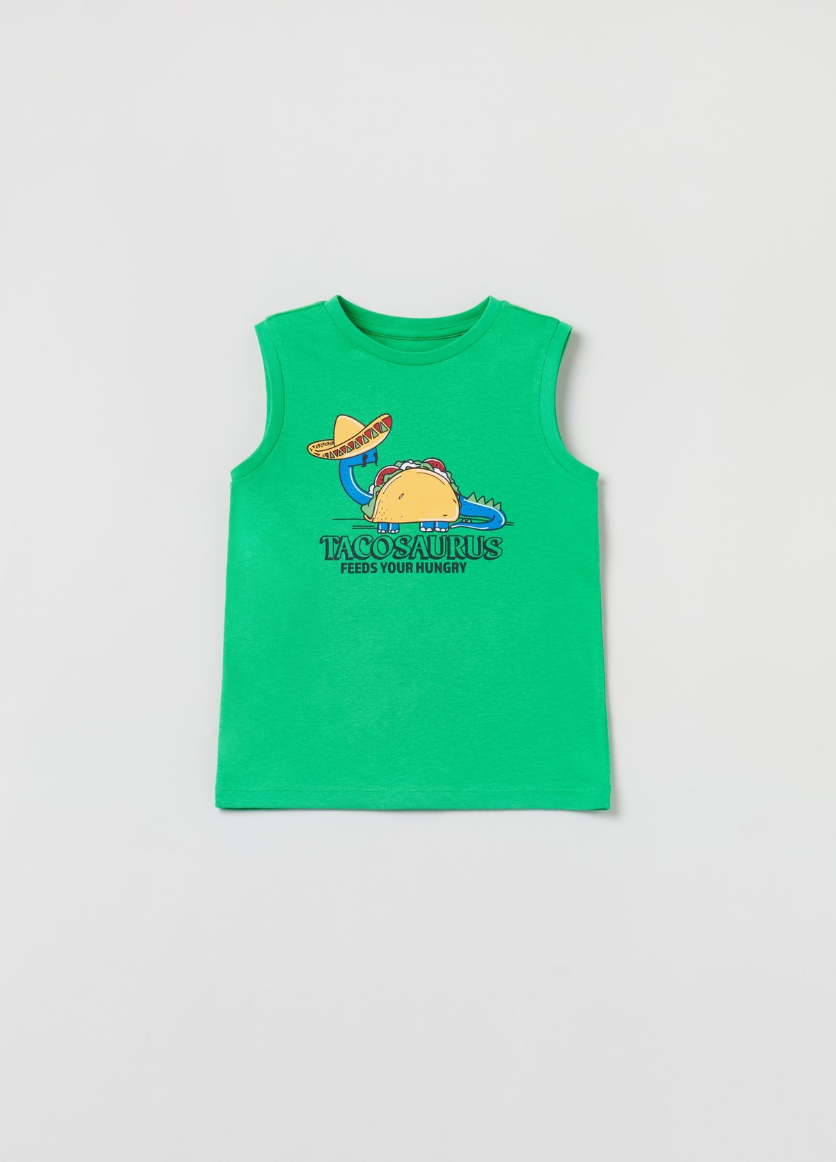 Cotton Racerback Vest With Print