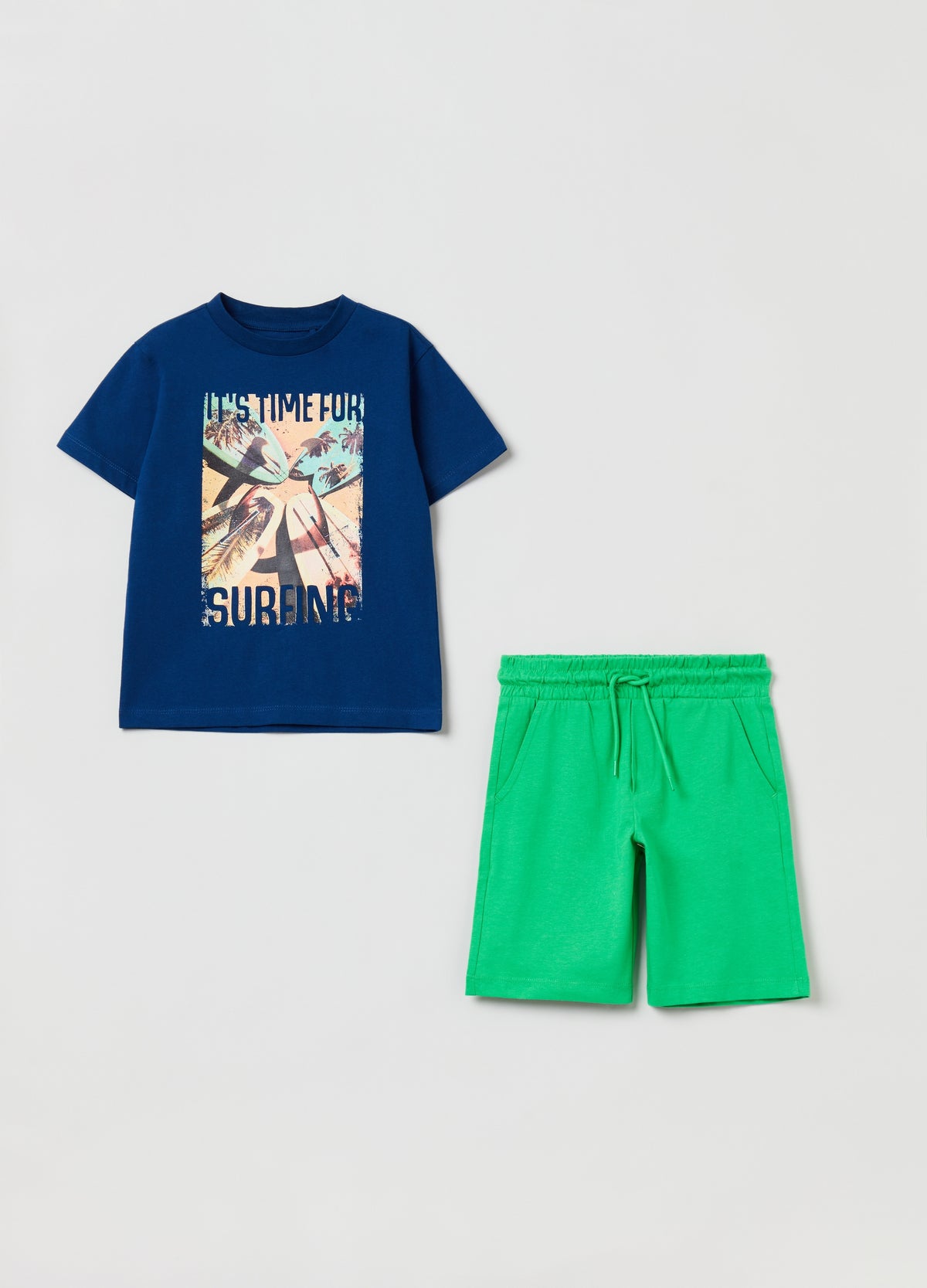 Ovs Cotton Jogging Set With Print