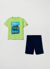 Ovs Cotton Jogging Set With Print