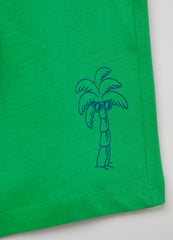 Ovs Bermuda Joggers With Palm Print