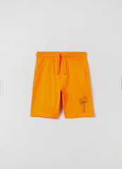 Ovs Bermuda Joggers With Palm Print