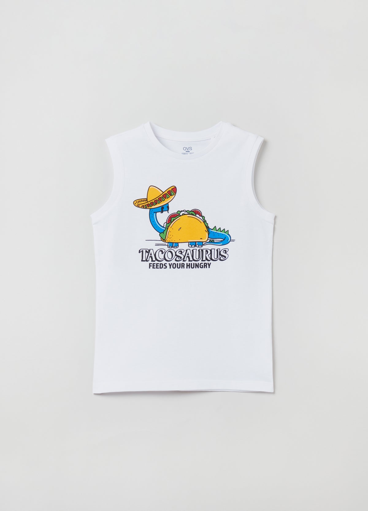 Cotton Racerback Vest With Print