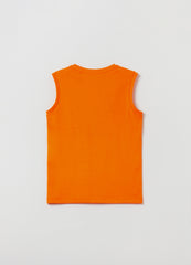 Cotton Racerback Vest With Print