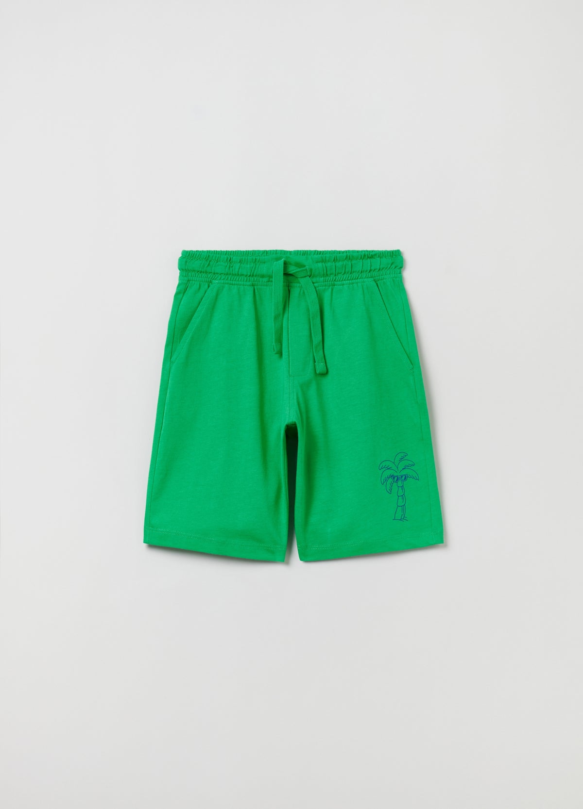 Ovs Bermuda Joggers With Palm Print