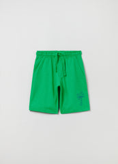 Ovs Bermuda Joggers With Palm Print