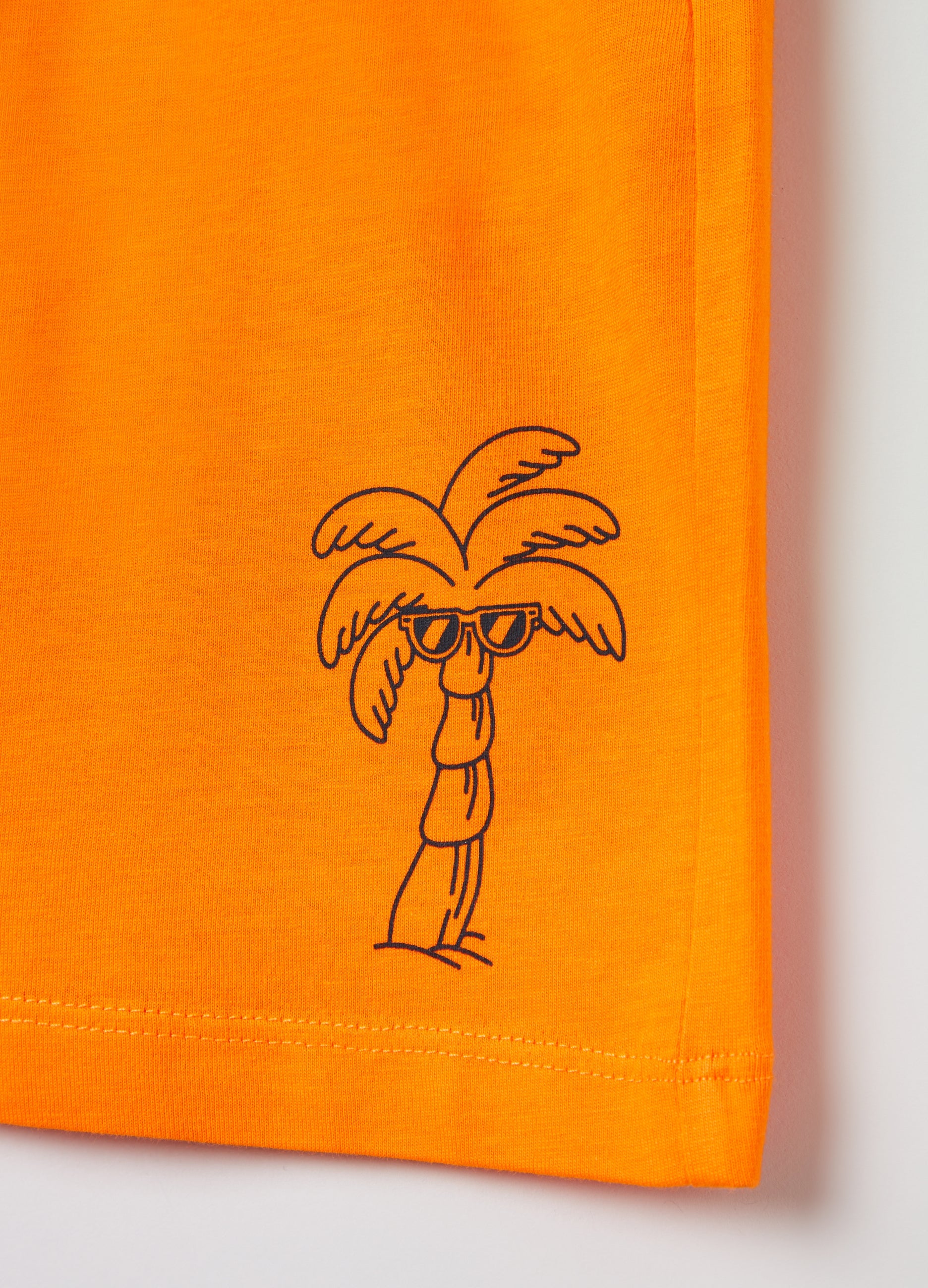 Ovs Bermuda Joggers With Palm Print