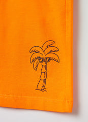 Ovs Bermuda Joggers With Palm Print