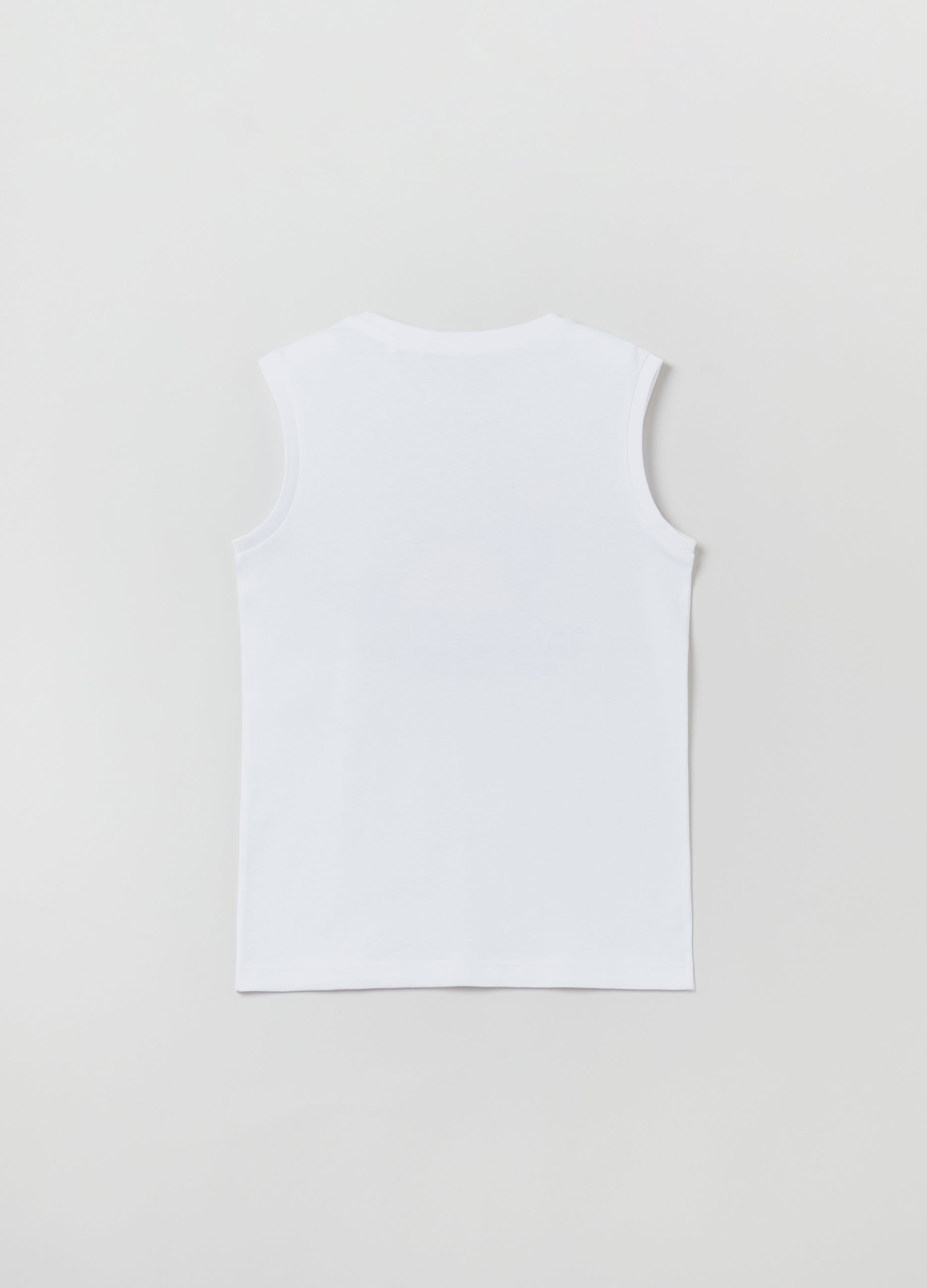 Cotton Racerback Vest With Print