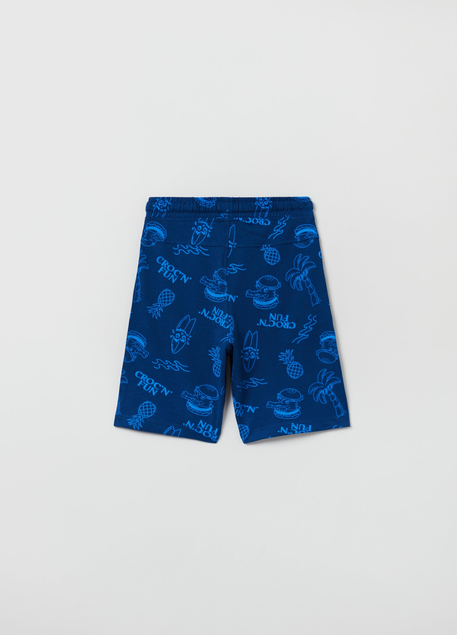 Ovs Bermuda Joggers With Crocodile Print