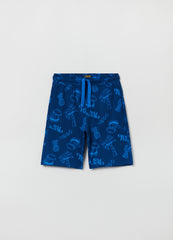 Ovs Bermuda Joggers With Crocodile Print