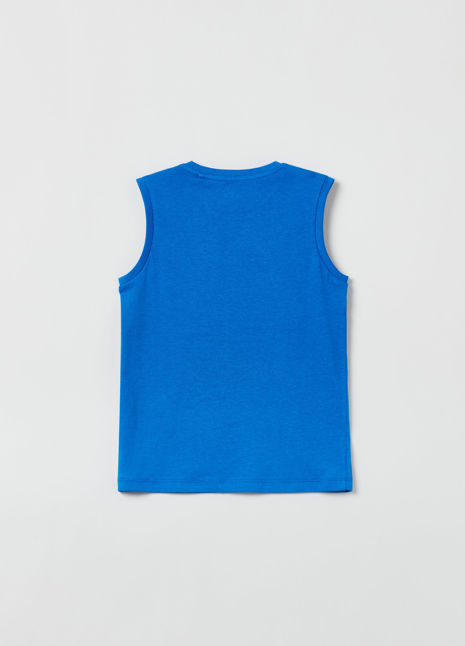 Ovs Racerback Vest With Round Neck And Print