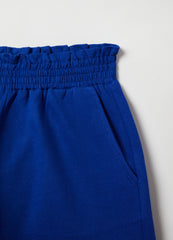 Ovs Cotton Shorts With Smock Stitch