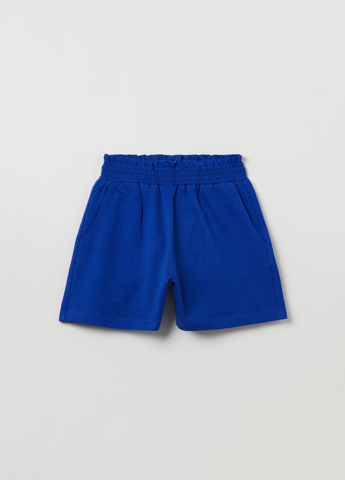 Ovs Cotton Shorts With Smock Stitch