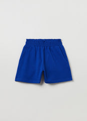 Ovs Cotton Shorts With Smock Stitch