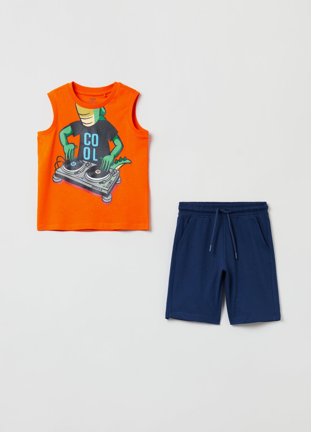 Ovs Cotton Jogging Set With Print