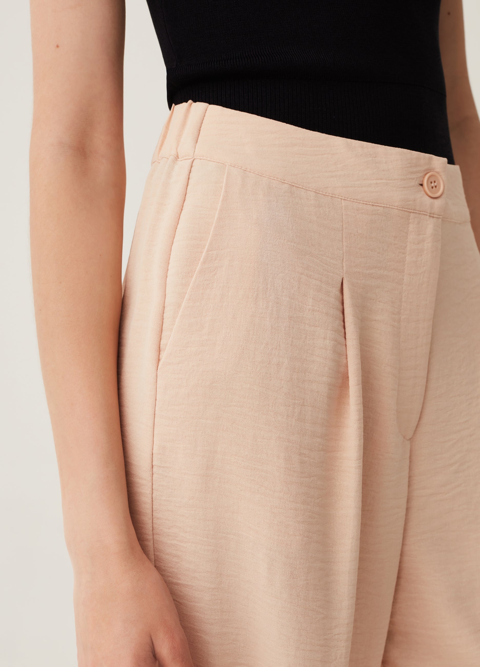 Cigarette Trousers In Fluid Fabric