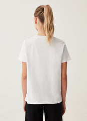 Cotton T-Shirt With Anna Godeassi Print
