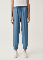 Denim-Effect Joggers With Drawstring