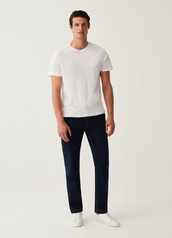Ovs Regular-Fit Jeans With Cross-Hatch Weave